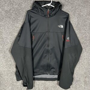The North Face Summit Series Windstopper Jacket Mens 2XL Black Hooded Softshell